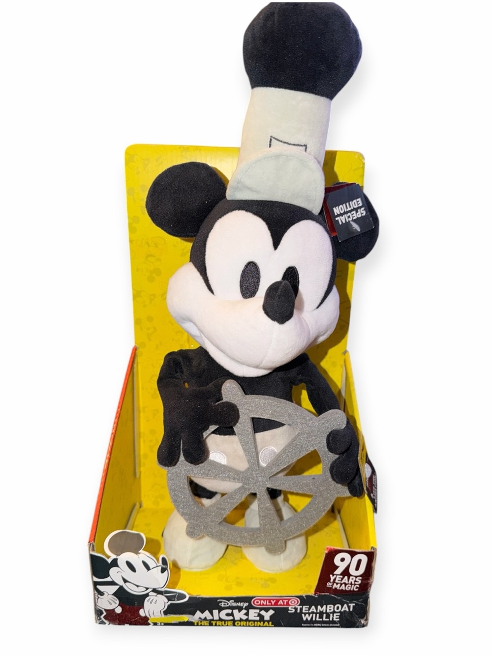 Disney Mickey 90 Years of Magic Steamboat Willie Plush Toy- Target Exclusive